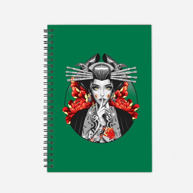 Irezumi Geisha-none dot grid notebook-heydale