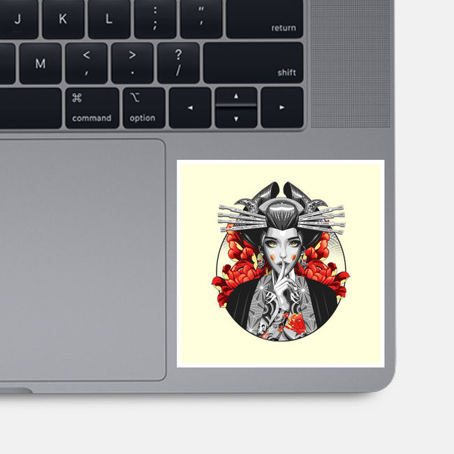 Irezumi Geisha-none glossy sticker-heydale