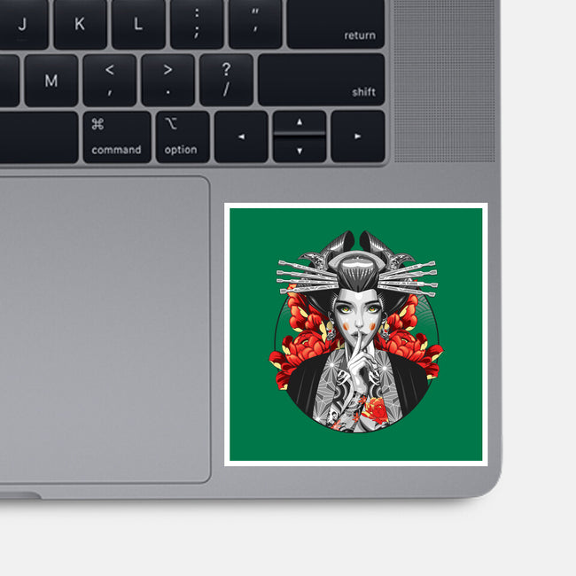 Irezumi Geisha-none glossy sticker-heydale