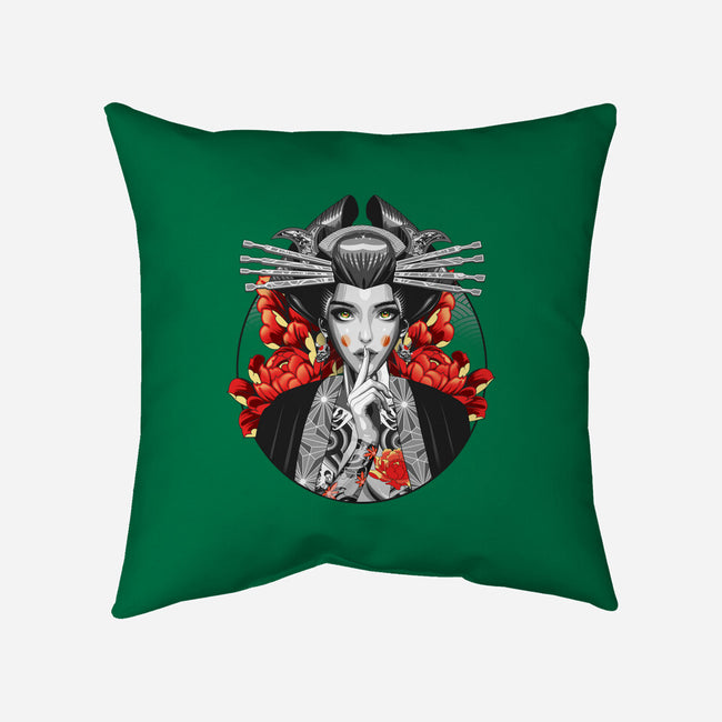 Irezumi Geisha-none removable cover w insert throw pillow-heydale