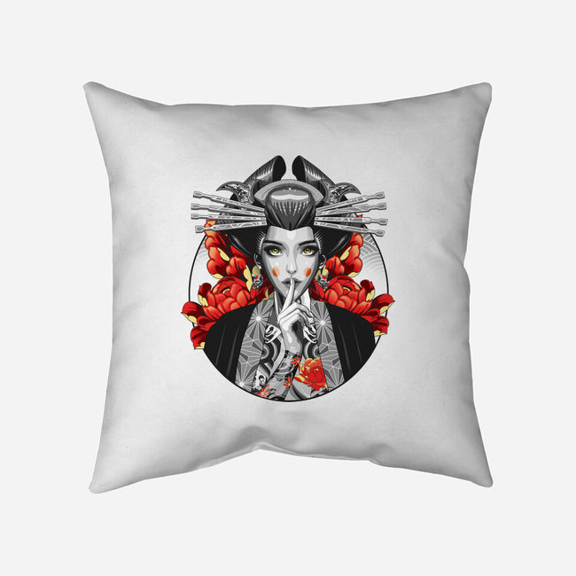 Irezumi Geisha-none removable cover w insert throw pillow-heydale