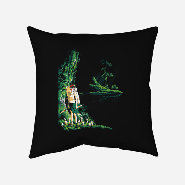 Wolf Princess-none removable cover w insert throw pillow-Hova