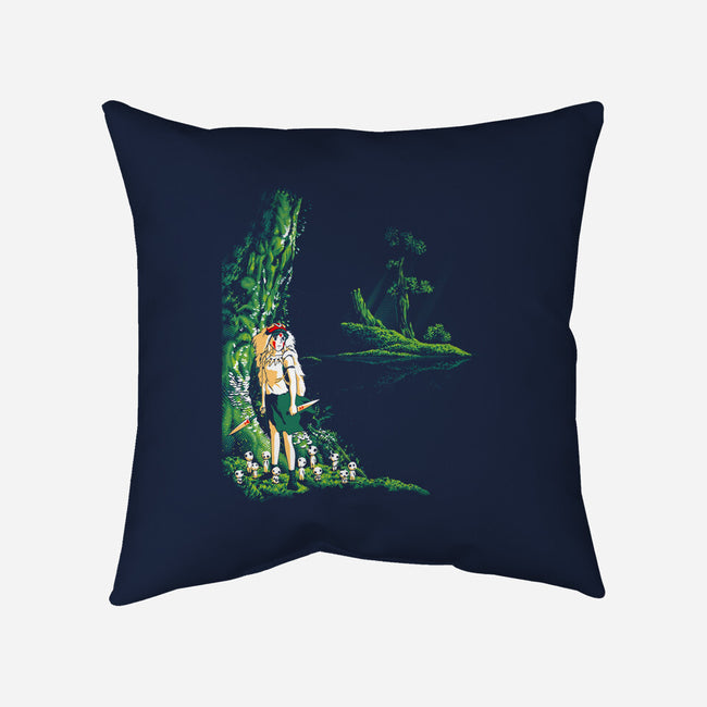 Wolf Princess-none removable cover w insert throw pillow-Hova