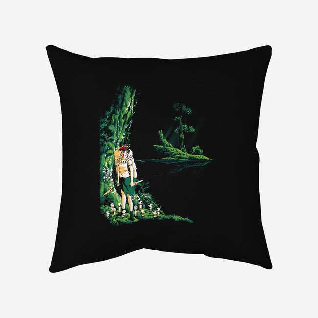 Wolf Princess-none removable cover throw pillow-Hova