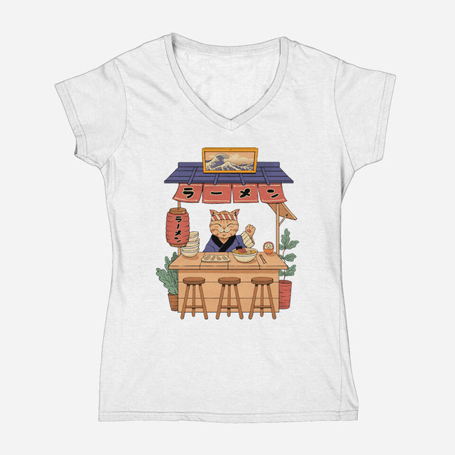 Neko Ramen House-womens v-neck tee-vp021