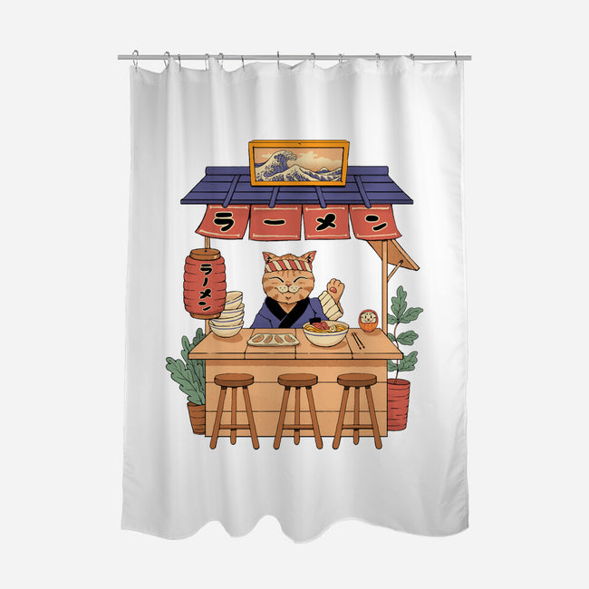 Neko Ramen House-none polyester shower curtain-vp021