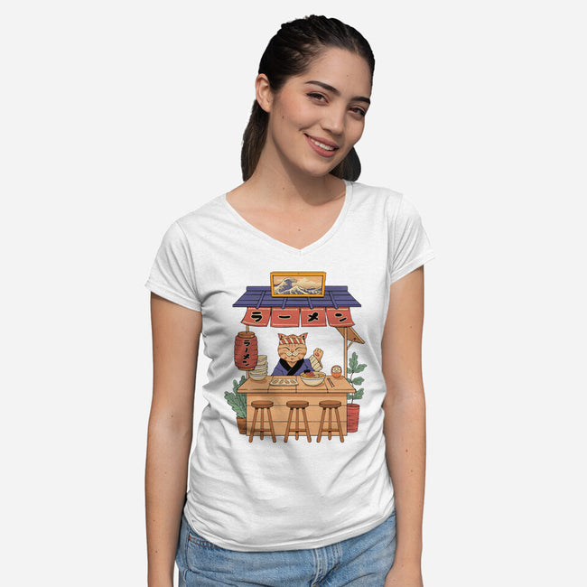 Neko Ramen House-womens v-neck tee-vp021