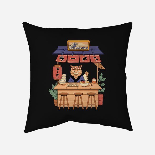 Neko Ramen House-none removable cover w insert throw pillow-vp021
