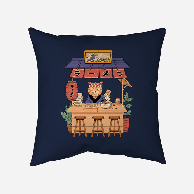 Neko Ramen House-none removable cover w insert throw pillow-vp021