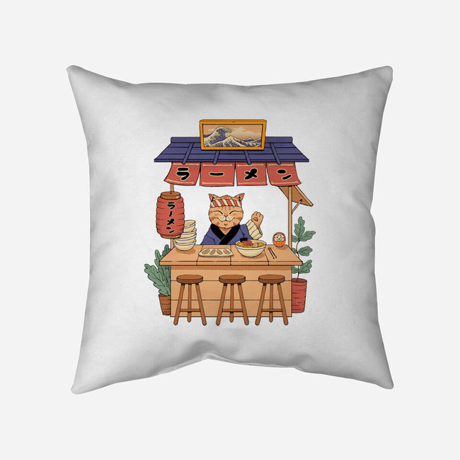 Neko Ramen House-none removable cover w insert throw pillow-vp021