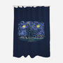 Starry Odyssey-none polyester shower curtain-zascanauta