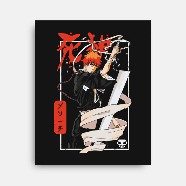 Samurai Ichigo-none stretched canvas-Bellades