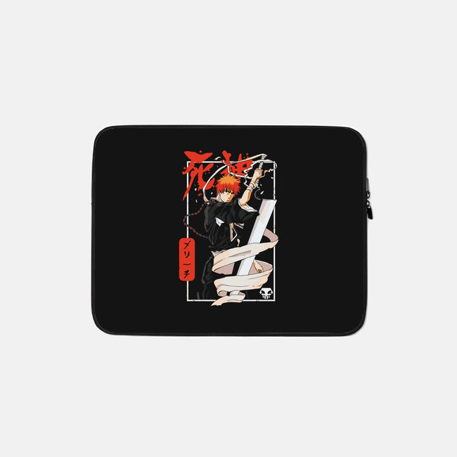 Samurai Ichigo-none zippered laptop sleeve-Bellades