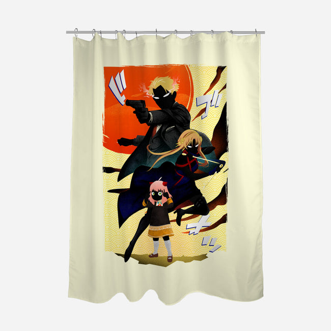 Spy Parents-none polyester shower curtain-bellahoang