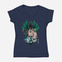 Mountain Demon-womens v-neck tee-RonStudio