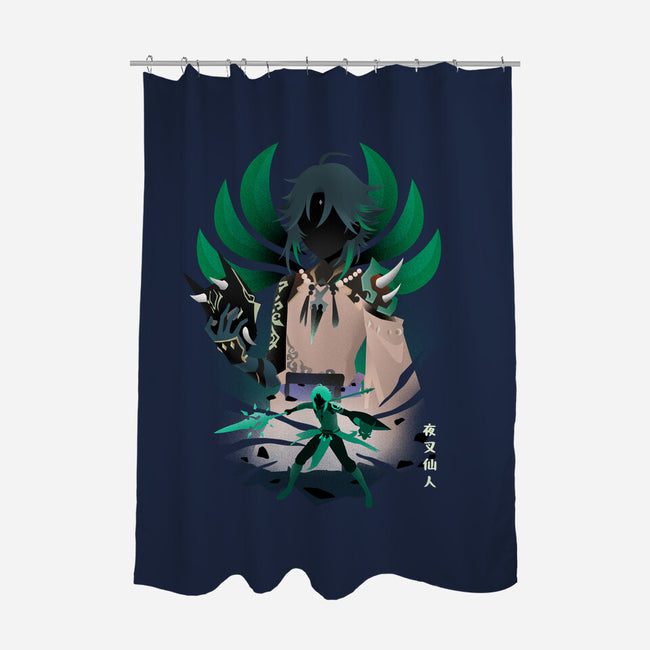 Mountain Demon-none polyester shower curtain-RonStudio