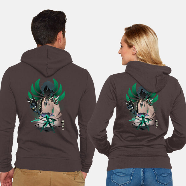 Mountain Demon-unisex zip-up sweatshirt-RonStudio