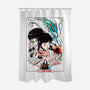The Dragon's Love-none polyester shower curtain-Bellades