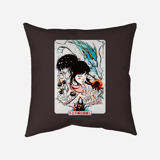 The Dragon's Love-none removable cover throw pillow-Bellades