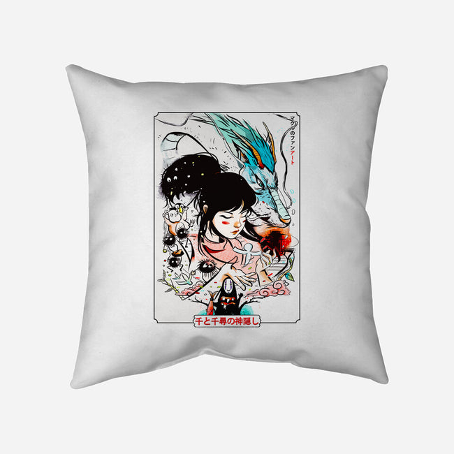 The Dragon's Love-none removable cover throw pillow-Bellades