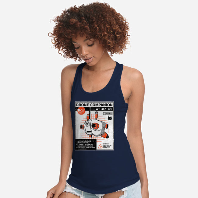 Drone Companion-womens racerback tank-paulagarcia