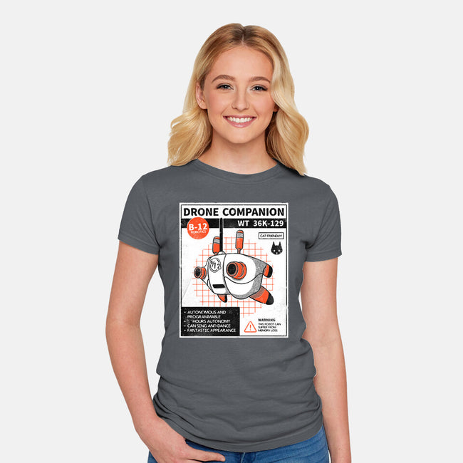 Drone Companion-womens fitted tee-paulagarcia