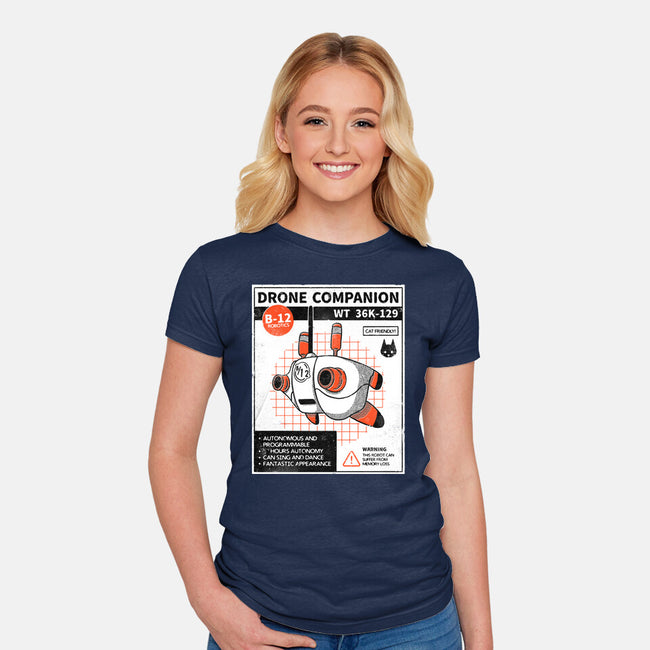 Drone Companion-womens fitted tee-paulagarcia