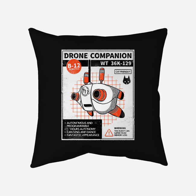 Drone Companion-none removable cover throw pillow-paulagarcia