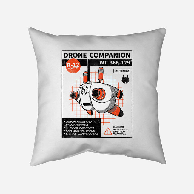 Drone Companion-none removable cover throw pillow-paulagarcia