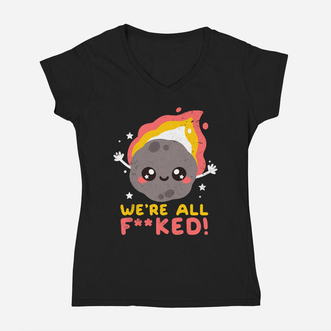 It's The End-womens v-neck tee-NemiMakeit