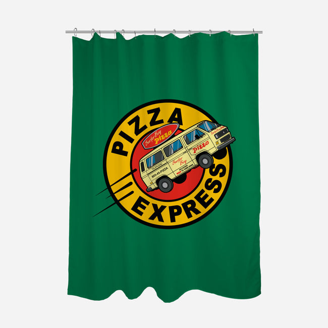 Pizza Express-none polyester shower curtain-Getsousa!