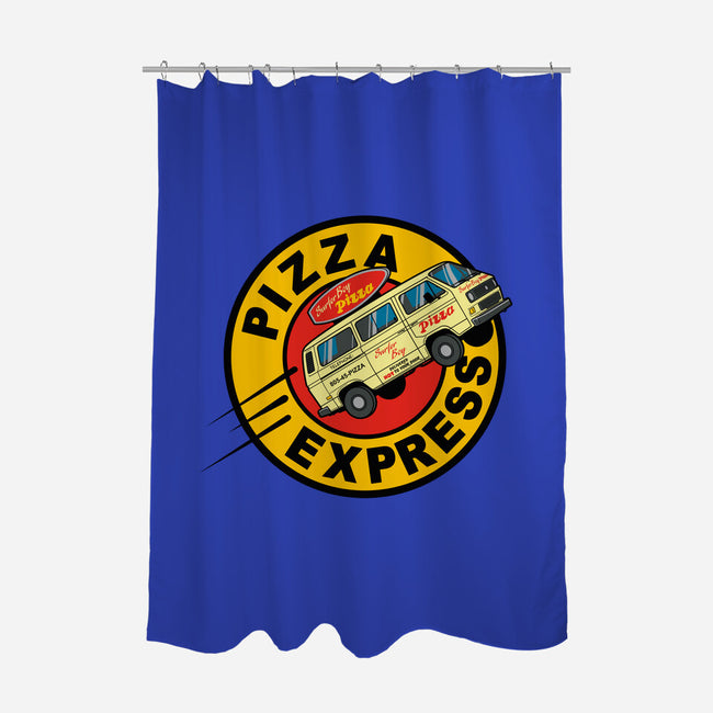 Pizza Express-none polyester shower curtain-Getsousa!