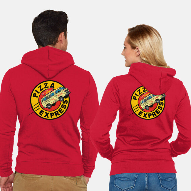 Pizza Express-unisex zip-up sweatshirt-Getsousa!