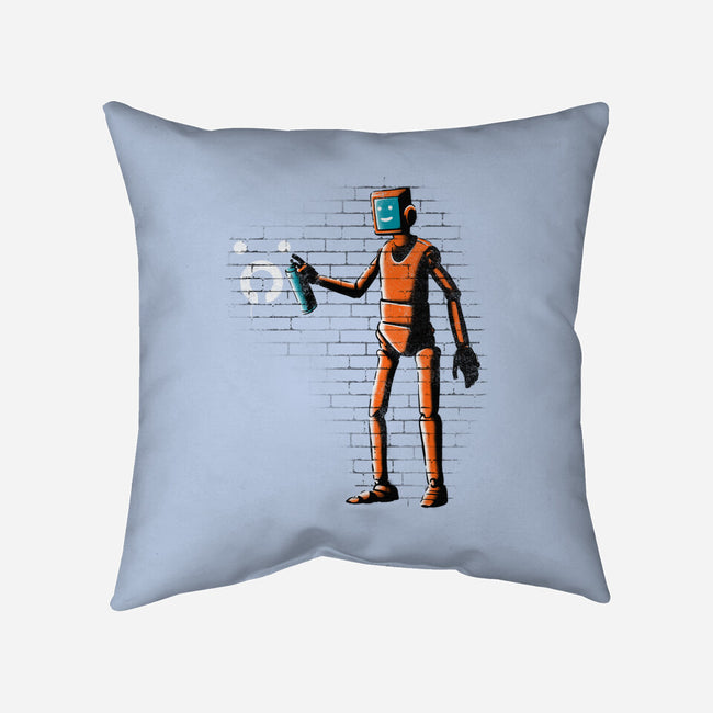 Outsider Graffiti-none removable cover throw pillow-paulagarcia