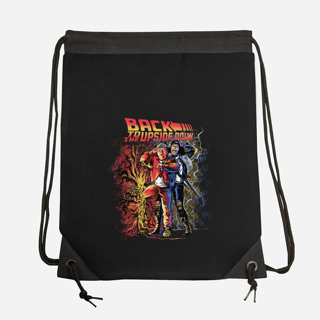 Back To The Upside Down-none drawstring bag-zascanauta