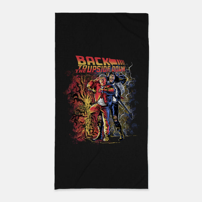 Back To The Upside Down-none beach towel-zascanauta