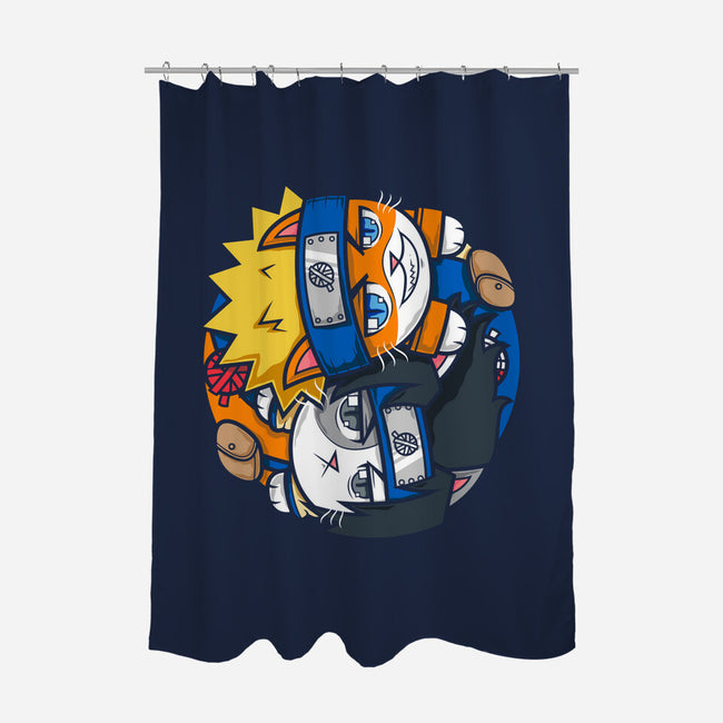 Meow-ruto-none polyester shower curtain-krisren28