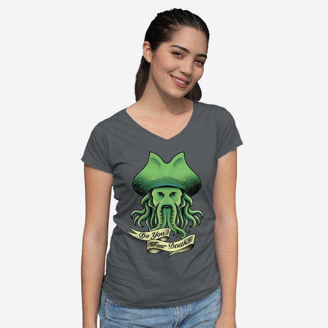 Do You Fear Death-womens v-neck tee-FunkVampire