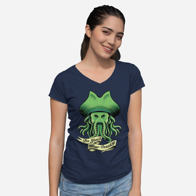 Do You Fear Death-womens v-neck tee-FunkVampire