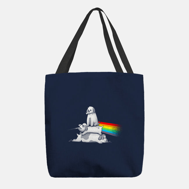 Bark Side Of The Moon-none basic tote bag-eduely