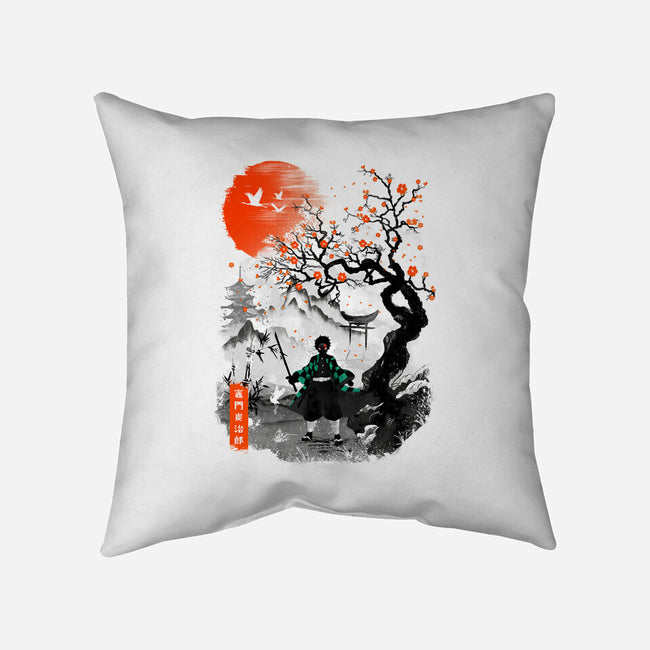 Sumiko Sun Breathing-none removable cover throw pillow-RonStudio