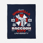Survive Raccoon University-none fleece blanket-Logozaste