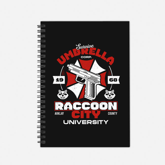 Survive Raccoon University-none dot grid notebook-Logozaste