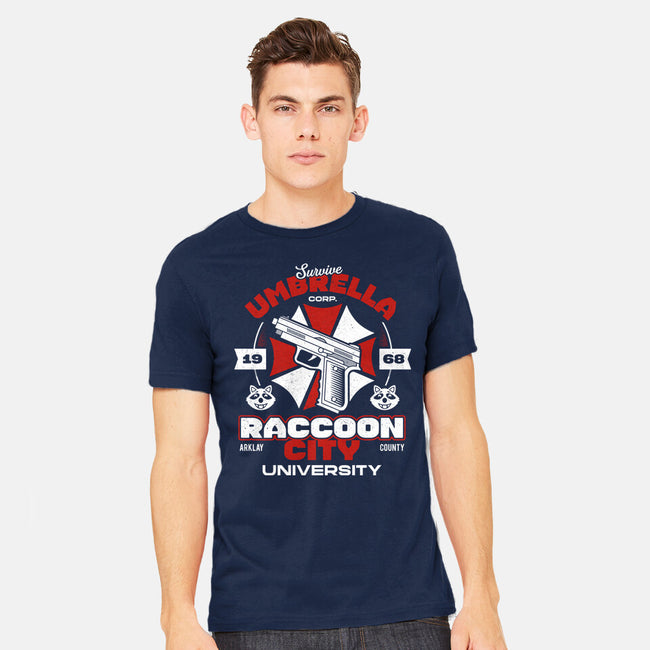 Survive Raccoon University-mens heavyweight tee-Logozaste