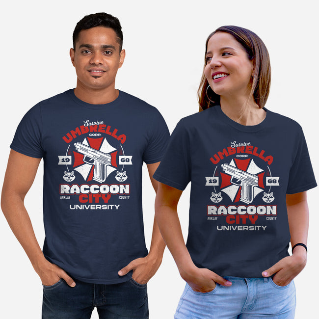 Survive Raccoon University-unisex basic tee-Logozaste