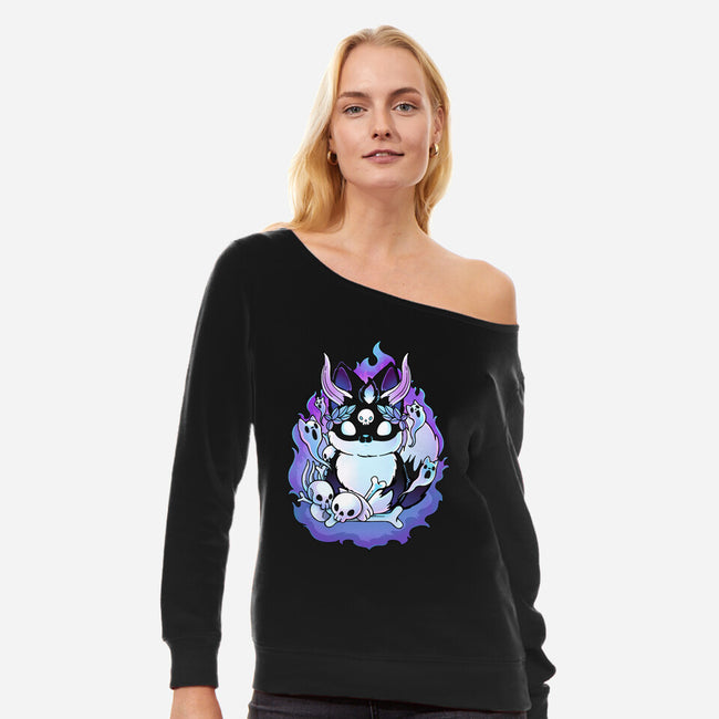 Hades-womens off shoulder sweatshirt-Vallina84