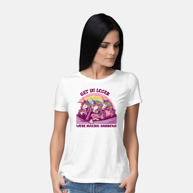 We're Making Rainbows-womens basic tee-kg07