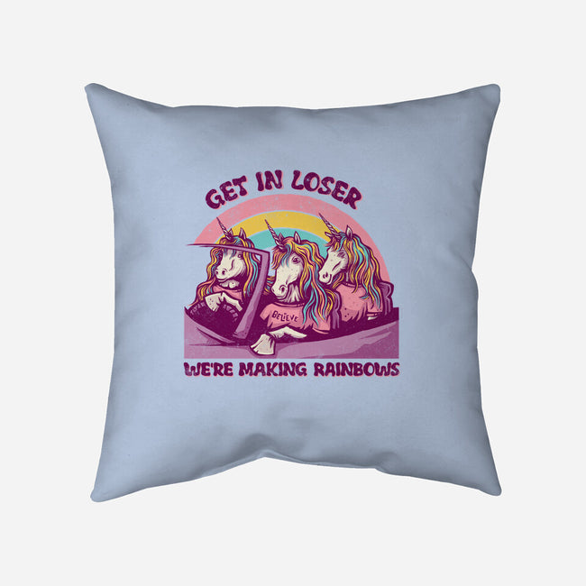 We're Making Rainbows-none removable cover w insert throw pillow-kg07
