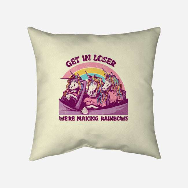 We're Making Rainbows-none removable cover w insert throw pillow-kg07