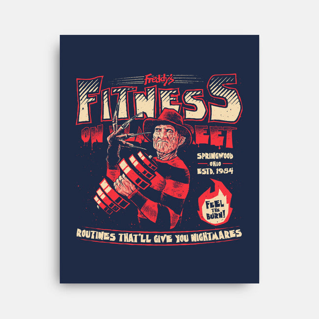 Freddy's Fitness-none stretched canvas-teesgeex